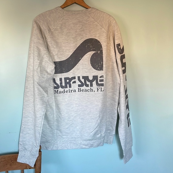 Surf Style Madeira Beach gray crew neck sweatshirt, XL - Picture 7 of 8